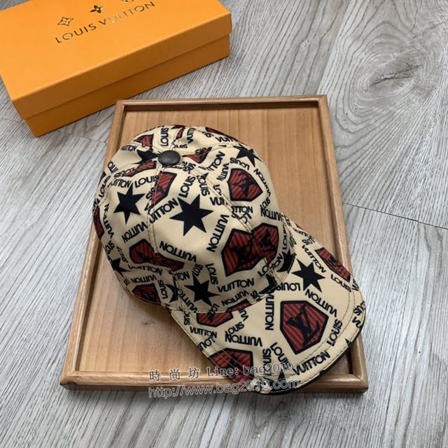 LV新品男士帽子 路易威登星星圖案棒球帽鴨舌帽  mm1329